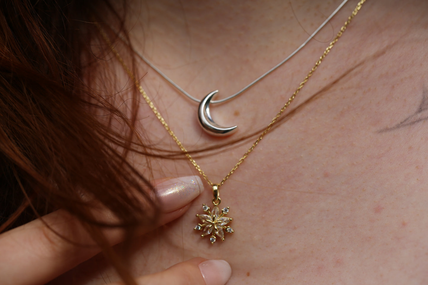 Gleaming Crescent Necklace