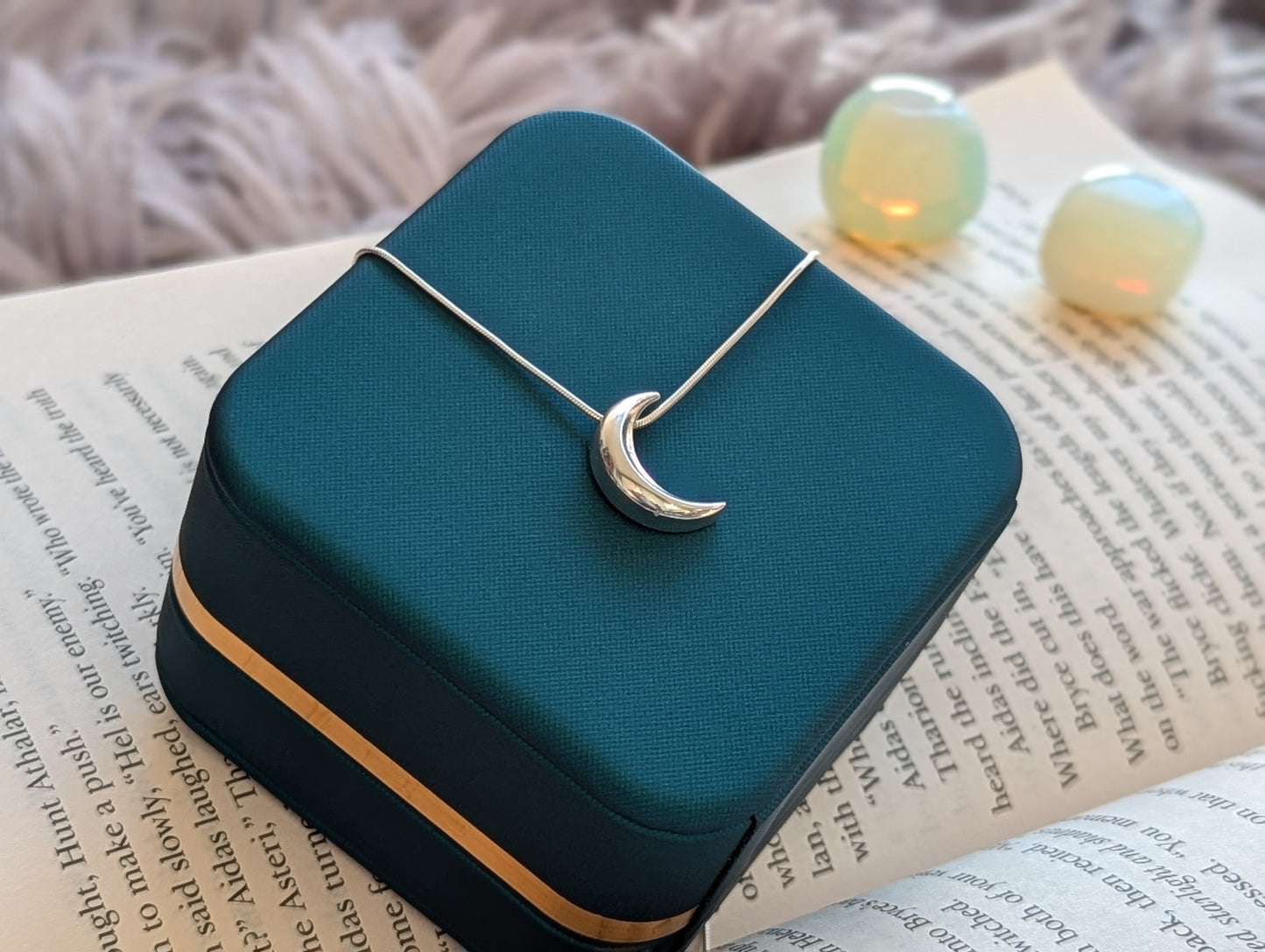 Gleaming Crescent Necklace